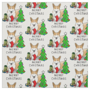 Weihnachten 2 Pembroke Welsh Corgi (rot 1) Baum Ni Stoff