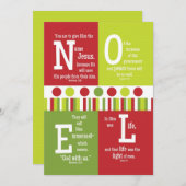 Weihnachten 2-seitige Weihnachtskarte Verse (Vorne/Hinten)