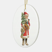 Weihnachten, 2 Weihnachtsmann Die Bilder schneiden Keramik Ornament (Links)