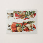 Weihnachten, 2 Weihnachtsmann Die Bilder schneiden Puzzle (Horizontal)