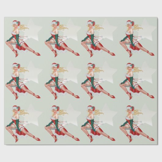 WEIHNACHTEN 30" SANKT-MÄDCHEN-2 x 6' glatte Geschenkpapier (Saum)