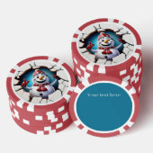 Weihnachten 3. Dezember Schneemann fügen Text Pokerchips (Stapel)