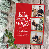 Weihnachten 3 Foto Collage Baby seine kalt draußen