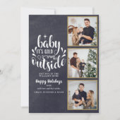 Weihnachten 3 Foto Collage Boho Chalkboard (Vorderseite)