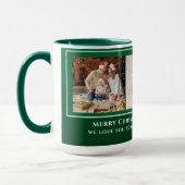 Weihnachten 3-Foto Collage Einzigartiger Familiene Tasse (Links)