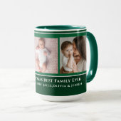 Weihnachten 3-Foto Collage Einzigartiger Familiene Tasse (VorderseiteRechts)
