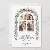 Weihnachten 3 Foto Collage Lotus Pods Urlaubskarte (Vorderseite)