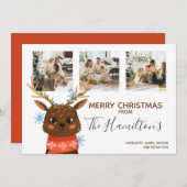 Weihnachten 3 Foto Personalisiert Reindeer (Vorne/Hinten)