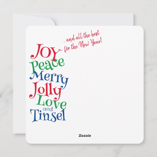 Weihnachten 3 Foto Spaß Einfache bunt hell (Rückseite)