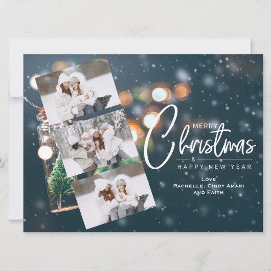 Weihnachten 3 Foto Weihnachtskarte (Vorderseite)