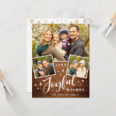 Weihnachten 3 FOTO Weihnachtskarte Karte (Vorderseite/Rückseite Beispiel)