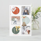 Weihnachten 3 Fotos Spaß farbenfroh (Stehend Vorderseite)