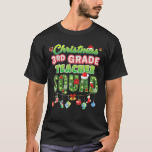 Weihnachten 3. Klasse Lehrer Squad Merry Pine Tree T-Shirt
