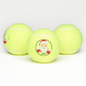 Weihnachten 3 Tennisbälle Name Weihnachtsmann (Multi)