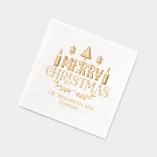 Weihnachten #3 Unternehmen / Familienname Servietten Mit Folie