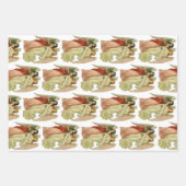 Weihnachten, 3 verschiedene Viktorianische Engel Geschenkpapier Set (Vorderseite 3)