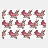 Weihnachten, 3 verschiedene Viktorianische Engel Geschenkpapier Set (Vorderseite 2)