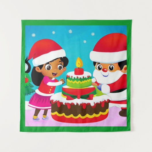 Weihnachten 3 wandteppich (Vorderseite)