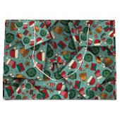 Weihnachten [3D] Strümpfe und Weihnachtsmannmützen Große Geschenktüte (Vorderseite)