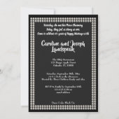 Weihnachten 45. Hochzeitstag Schwarz & Gold Einladung (Rückseite)