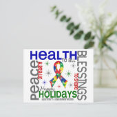 Weihnachten 4 Autismus Schneeflocken (Stehend Vorderseite)