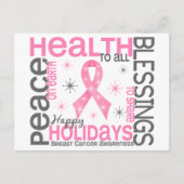 Weihnachten 4 Brustkrebs-Schneeflocken (Vorderseite)