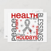 Weihnachten 4 Diabetes Schneeflocken (Vorne/Hinten)