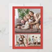 Weihnachten 4 Familienfoto Collage Red Arch (Rückseite)