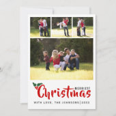 Weihnachten 4 Foto Collage einfache Karte (Vorderseite)