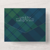 Weihnachten 4 Foto Gruß QR-Code Weihnachtskarte All In One Einladung (Rückseite)