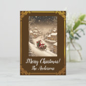 Weihnachten 4 Frohe Weihnachten! Weihnachtskarte Einladung (Stehend Vorderseite)