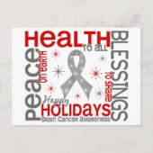 Weihnachten 4 Hirnkrebs Schneeflocken (Vorderseite)