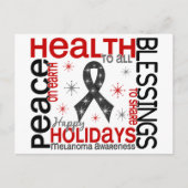 Weihnachten 4 Melanom-Schneeflocken (Vorderseite)