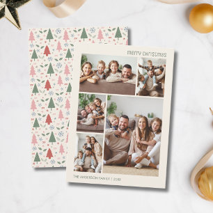 Weihnachten 5 Familienfotos Collage
