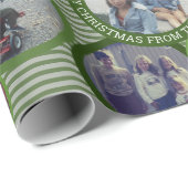 Weihnachten 5 Foto Circle Border with Green Circle Geschenkpapier (Rolleneckpunkt)