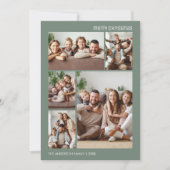 Weihnachten 5 Foto Collage Familie Sage Green (Vorderseite)