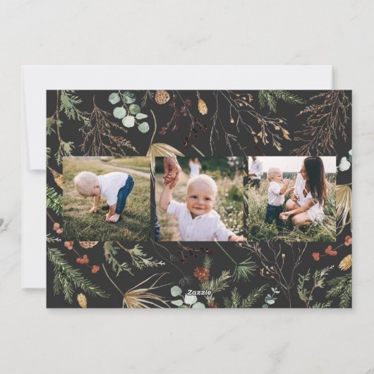 Weihnachten 5 Foto Wasserfarbe botanische florale (Rückseite)