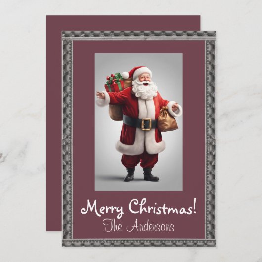 Weihnachten 5 Frohe Weihnachten! Weihnachtskarte Einladung (Vorne/Hinten)