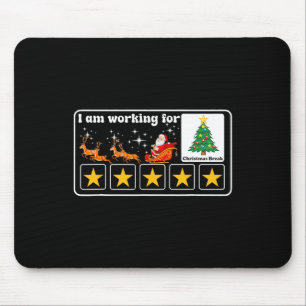 Weihnachten 5 Sterne Weihnachtsbaum Ich arbeite fü Mousepad