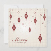 Weihnachten-5x5 Weihnachten verziert Einladung (Rückseite)