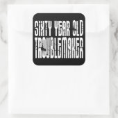 Weihnachten : 60 Jahre alt Troublemaker Quadratischer Aufkleber (Tasche)