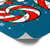 Weihnachten 67 Candy Cane Sechs Sieben Meme Lichte Poster (Ecke)
