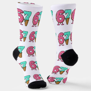 Weihnachten 67 Eiscreme-Socken, tropfendes Design Socken