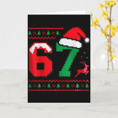 Weihnachten 67 hässlicher Pullover Nummer 67 Desig Karte (Gelbe Blume)