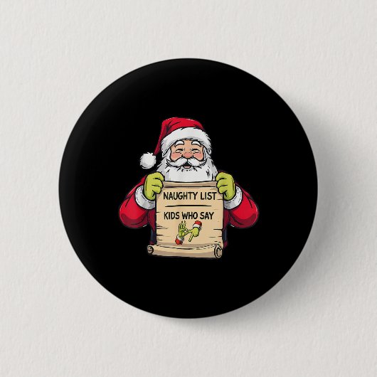 Weihnachten 67 Lustiger Santa 67 Sechs Sieben 6 7 Button (Vorderseite)