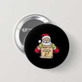 Weihnachten 67 Lustiger Santa 67 Sechs Sieben 6 7 Button (Vorne & Hinten)