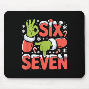 Weihnachten 67 Lustiges Meme Xmas Six Seven Santa Mousepad