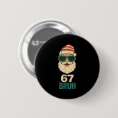 Weihnachten 67 Meme Design Lustig Sechs Sieben Hän Button (Vorne & Hinten)