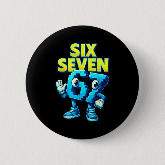 Weihnachten 67 Meme Design Lustig Six Seven Hände Button (Vorderseite)