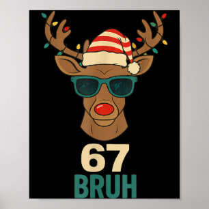 Weihnachten 67 Meme Design Lustig Six Seven Hände  Poster